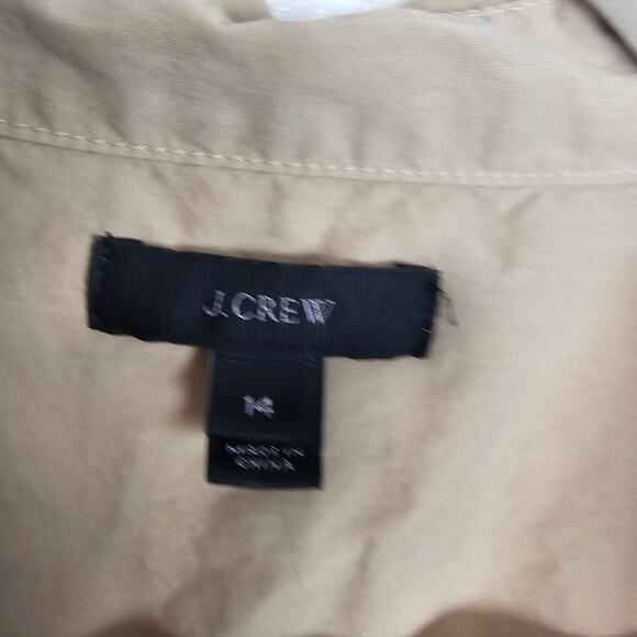 J. Crew Womens Minimalist Neutral Button Shirt Sz 14 Cotton Lightweight Classic - Picture 6 of 8